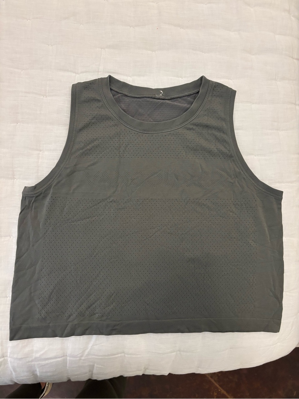 lululemon athletica Charcoal Perforated Athletic Tank